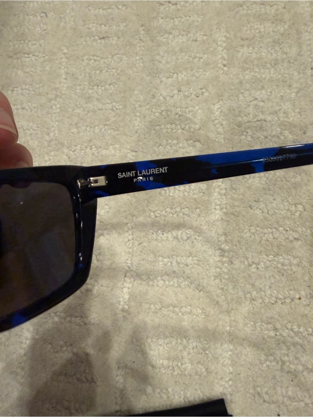 Saint Laurent SL276 Mica Black/Blue Tortoise Cat-Eye MC Sunglasses - Picture 3 of 6